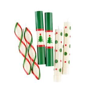 NEW Mackenzie Childs Mini Noel Dinner Candles, Set of 6 Christmas Holiday Decor